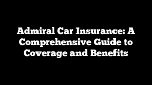 admiral car insurance