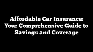 affordable car insurance