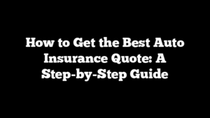 auto insurance quote